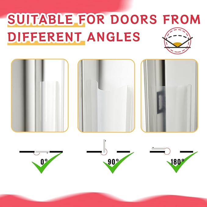 TrelaCo 6 Pcs Baby Proofing Door Pinch Guard, Hinge Cover, Door Edge & Corner Guards Protector for Kids Finger Safety, Heavy Duty Jam Shield, Translucent