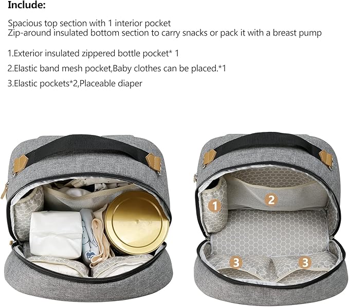 Breast Pump Bag Backpack - Cooler and Moistureproof Bag for Mother