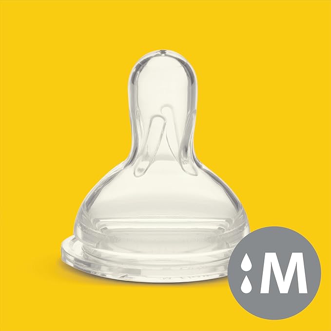 Medela Medium Flow Spare Nipples with Wide Base, 3 Pack, Compatible with Medela Storage Bottles, Made Without BPA