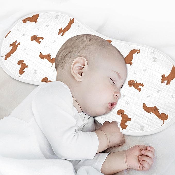 vvfelixl Burp Cloths Dachshund Short Haired Pattern for Baby Boy Girls Baby Washcloths Burp Rags 1 Pack