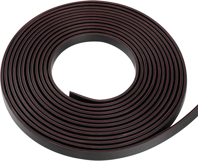 Silicone Edge Trim Self-Adhesive U Channel Silicone Edge Trim Edge Protector for Sheet Metal (Black, Fit 1/16" - L 10')