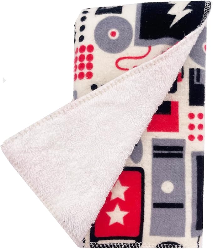 Infant Burping Cloth, Burp Cloths for Baby Boy or Girl, Soft and Absorbent - Cotton Reusable Spit Up Rags, XLarge, 1 Count (Gamer)
