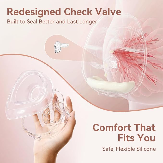 Wearable Electric Breast Pump, Hands-Free Portable Electric Pump with 3 Modes & 12 Intensive Levels, Whisper-Quiet & Lightweight for Travel, Custom Fit with 15/18/21/24mm Flanges(2 Pack)