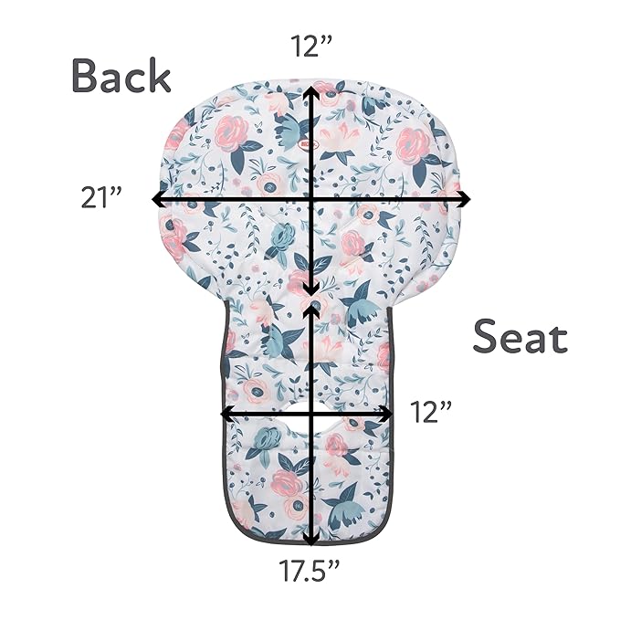 Nuby High Chair Cover Protecting from Spills and Crumbs, Water Resistant, Floral Print