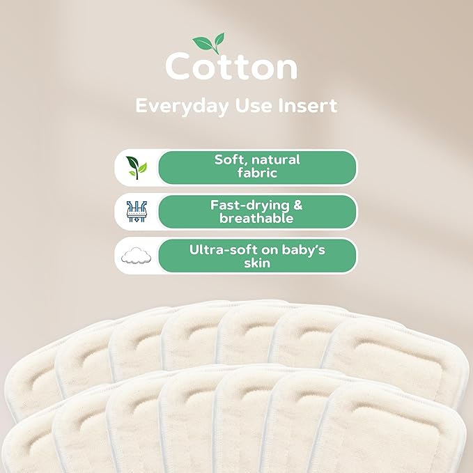 Sprout Pocket Cloth Diaper – Adjustable & Reusable Cloth Diaper with 1 Insert – Soft, Washable, Leakproof (Green Surge)