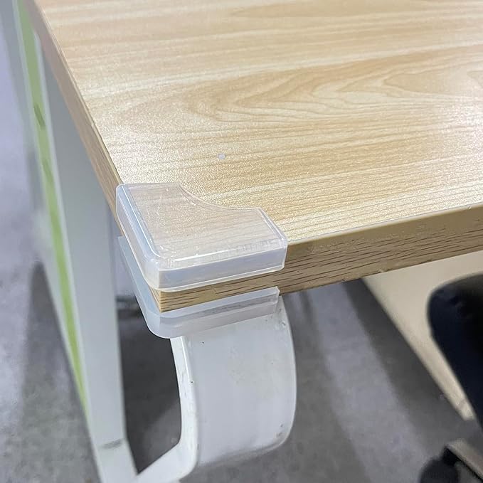 Food-Graded Silicone Clear Thin Corner Protectors, Baby Proofing Table Edge Guards, Pre-Tapep Adhesive Soft for Kids Child Safety Proof, Cabinets Counter Furniture Bumpers (4, 1/5x4/5 in (Width))