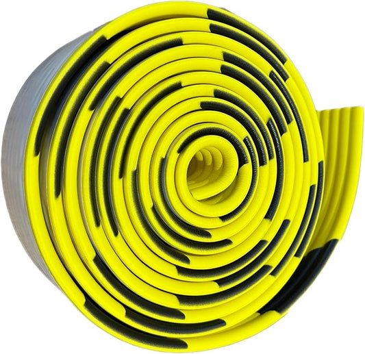 16.4ft/5m High-Visibility Edge Guard, Self-Adhesive Thick Foam Safety Bumper Roll, Yellow Black Edge Corner Protector Padding, Walls Furniture Doorways Home Office (3.1in/8cm Wide)