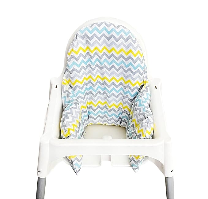 ZARPMA Inflatable Inner Cover for IKEA Antilop Highchair,Cotton Fabric (Not Included Inflatable Inner,Cover Only) (Wave)