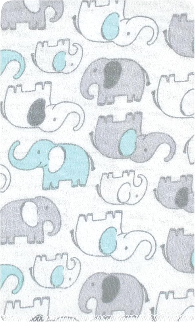 Luvable Friends Hudson Baby Flannel Burp Cloths 10pk, New Elephant