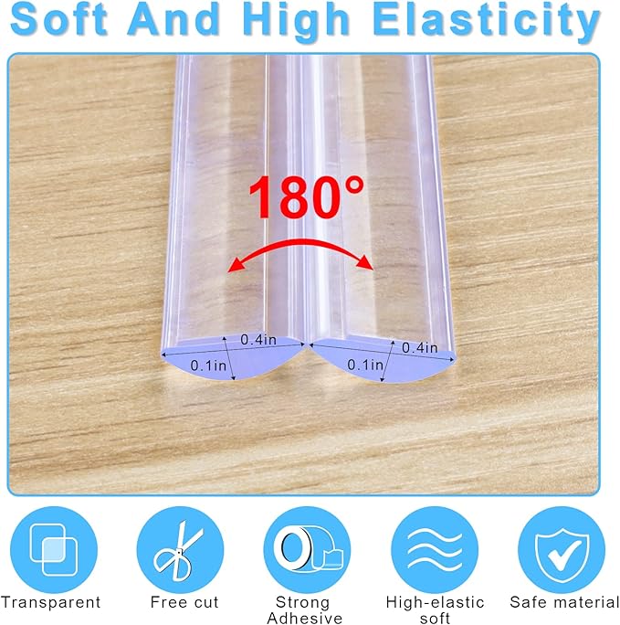 Corner Protector Baby Proofing,32.8(10M) Clear Corner Protectors,Furniture Corner Guard & Edge Safety Bumpers, Soft Edge Protector with Upgraded Pre-Taped Strong Adhesive for Furniture&Sharp Corners