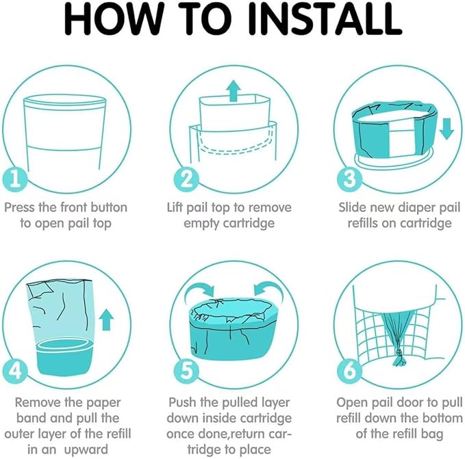 Adult Diaper Liner Refills Compatible with Janibell Akord 280 Slim Model Adult Diaper System, A Single Liner Pack Will Last for Over 500 Briefs Using 6 PACK