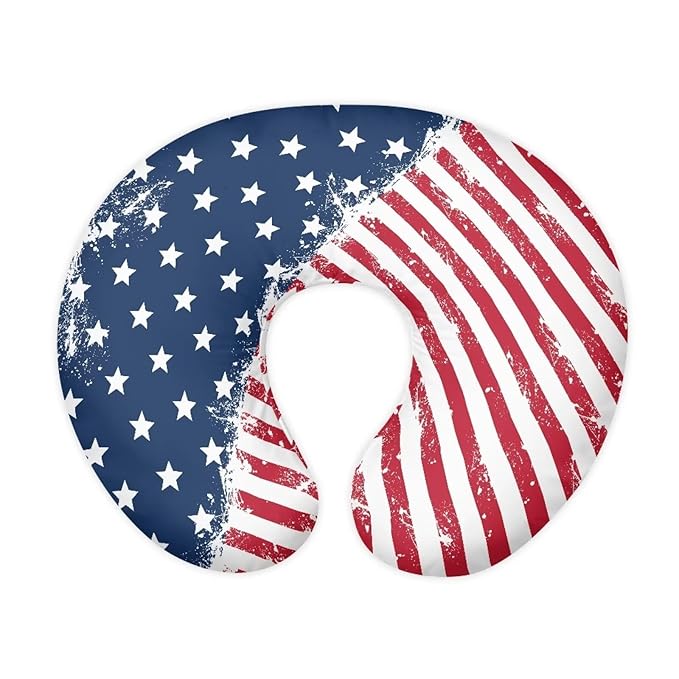 American Flag Washable Nursing Pillow Case for Newborn Soft Comfortable Breastfeeding Nursing Pillow Slipcover with Hidden Zipper, Easy to Put On & Take Off for Home Decor