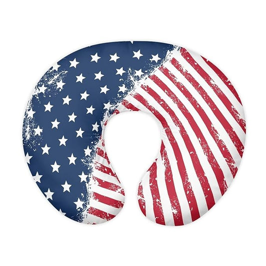 American Flag Washable Nursing Pillow Case for Newborn Soft Comfortable Breastfeeding Nursing Pillow Slipcover with Hidden Zipper, Easy to Put On & Take Off for Home Decor