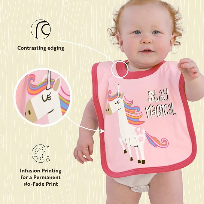 LazyOne Animal-Print Baby Bibs, Cute Baby Shower Gifts