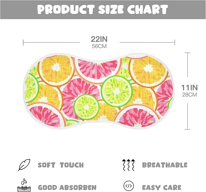 vvfelixl Baby Burp Cloths Orange Grapefruit Lime Lemon Baby Newborn Cotton Burping Cloths Set Baby Washcloths 4 Pack