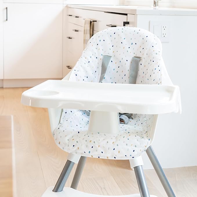 Regalo Baby High Chair for Babies and Toddlers, Foldable High Chair with Removable Tray & Cup Holder, Portable Toddler Highchair with 5-Point Harness, Lightweight Baby Feeding Chair, Jelly Bean Print