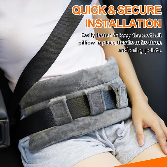 Seat Belt Pillow Post Surgery- Seatbelt Pillows for Post-Surgery, Chemo Port Pillow for Seat Belt, Port Pillows for Chemo Patients Seatbelt, Seatbelt Cushion for Heart Surgery Recovery