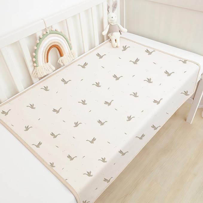 Portable Changing Pad for Baby, Absorbent and Soft Diaper Changing Pad Portable 2 Pack Changing Mat Travel 35 * 29.5 inch, Newborn Shower Gifts - Apricot&Goose