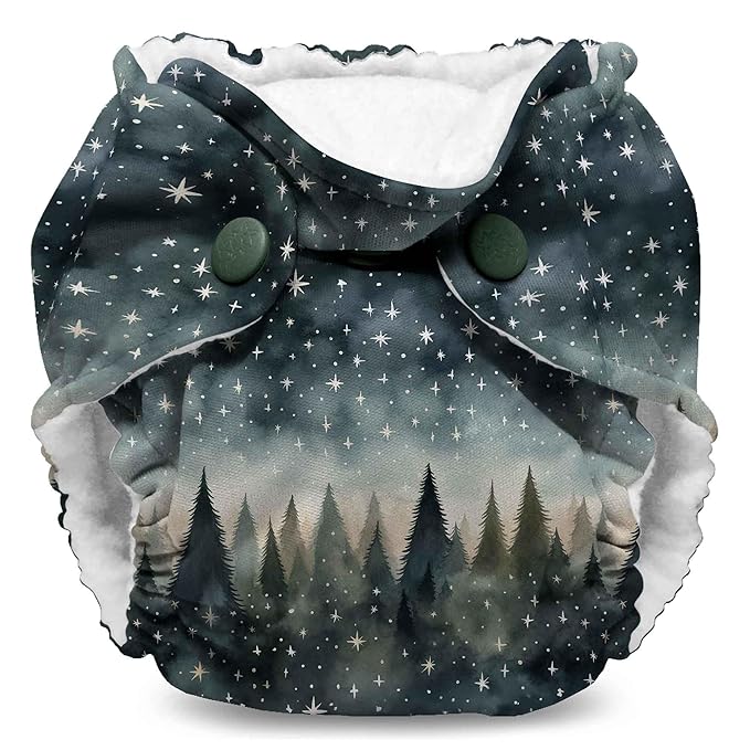 Kanga Care Lil Joey Newborn All in One AIO Cloth Diaper (2pk) Stargazing 4-12lbs