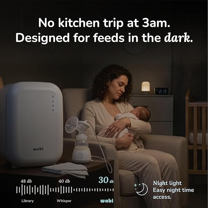 WABI UV LED 3-in-1 Sanitizer & Dryer MINI Box | Disinfect, Dry, & Store Everyday Items, Baby Feeding Gear, and Electronics | Touch Control, LED (No Mercury) | Smart Storage Mode | Fits 4-6 Baby Bottle