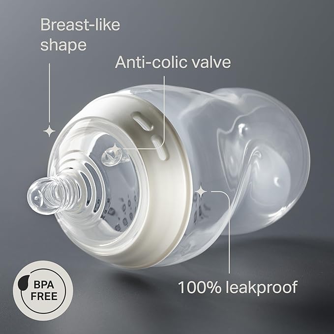 Tommee Tippee Natural Start Newborn Baby Bottles, 5 oz, with Slow Flow Breast-Like Nipples for A Natural Latch, Self-Sterilizing and BPA Free, Cowboy Theme, Pack of 2