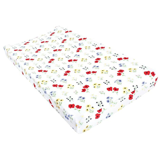 Hudson Baby Unisex Baby Changing Pad Cover, Wildflower, One Size