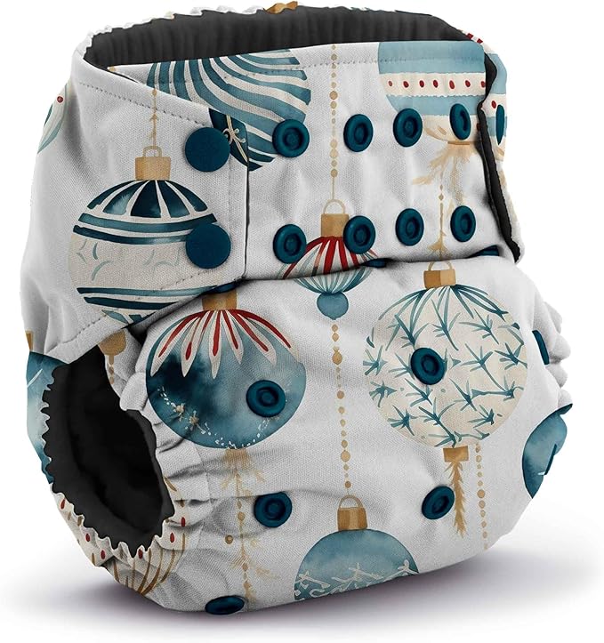 Kanga Care Rumparooz G3 OBV Cloth Diaper Reusable One Size Pocket Diaper with Patented Inner Double Gusset 2 pcs Bamboo Rayon Insert Soaker | Glaskugeln (6-55+ lbs)