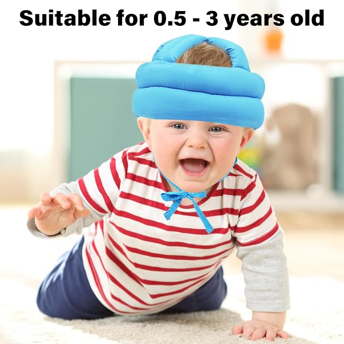 Baby Safety Helmet Baby Head Protector No Bumps for Running Walking Crawling, Safety Head Adjustable Protective Cap Headguard Hat
