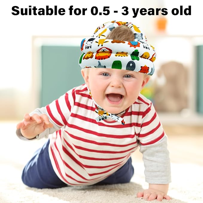 Baby Safety Helmet Baby Head Protector No Bumps for Running Walking Crawling, Safety Head Adjustable Protective Cap Headguard Hat