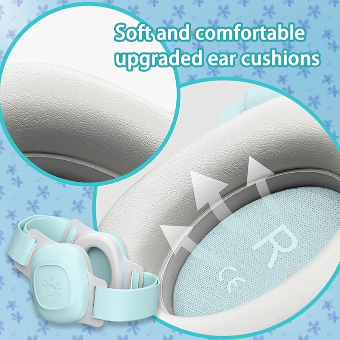 Baby Ear Muffs for Noise Protection,Soft & Adjustable Infant Noise Cancelling Headphones, Comfortable Hearing Protection for Toddlers