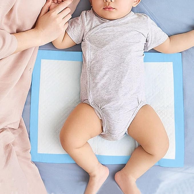 Disposable Changing Pads, 50 Pack Super Absorbent Portable Diaper Change Pads for Baby, Soft Leak-Proof Underpads Incontinence Bed Table Pee Mat