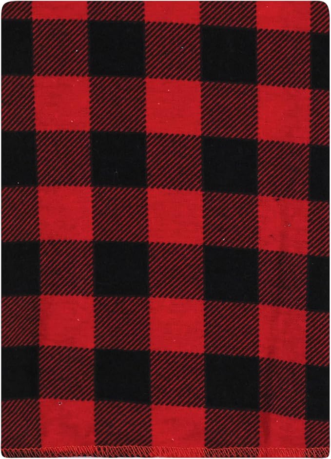 Hudson Baby Unisex Baby Cotton Flannel Burp Cloths Bundle, Buffalo Plaid Bear, One Size
