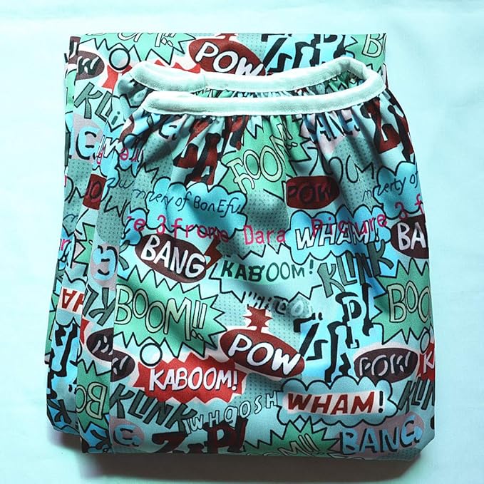 Pail Liner for Cloth Diapers Nappy Inserts Large Wet Bag Elastic Laundry Washable Reusable 27.6in x29.5in (Bang)