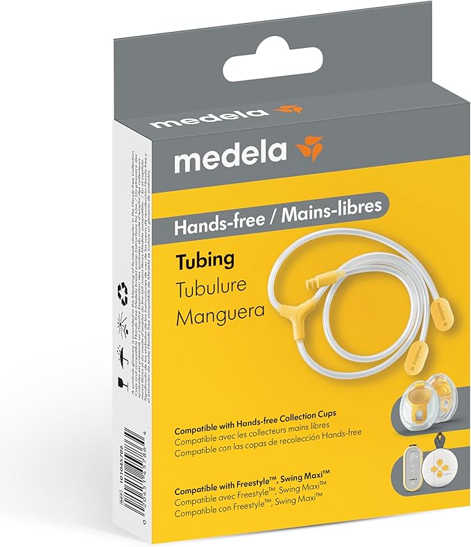 Medela Replacement Tubing for Hands-Free Collection Cups, Designed for Freestyle Hands-Free, Freestyle Flex & Swing Maxi Breast Pump