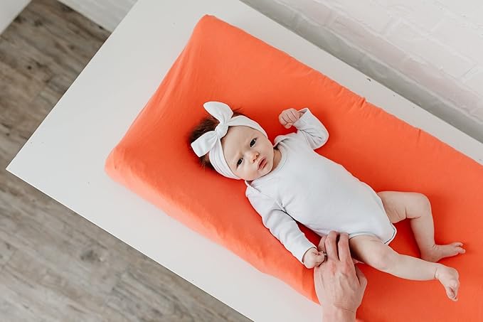 Copper Pearl Premium Knit Changing Pad Cover Soft, Stylish, and Universal Fit for All Standard Diaper Changing Pads, Trendy Design Changing Pad Covers, Stella