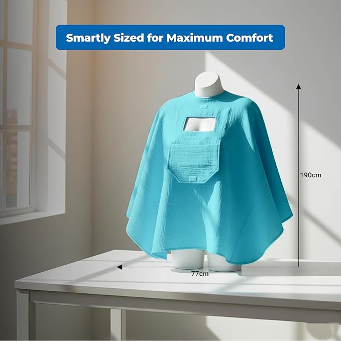 Muslin Nursing Cover for Baby Breastfeeding –Peekaboo Window -100% Breathable Cotton Privacy Nursing Shawl