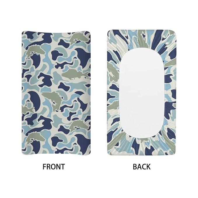 Camo Hunting Fishing Diaper Change Table Covers Washable Changing Pad Cover for Baby Breathable Changing Mat Cover for Baby Girls Boys Gift for Friends