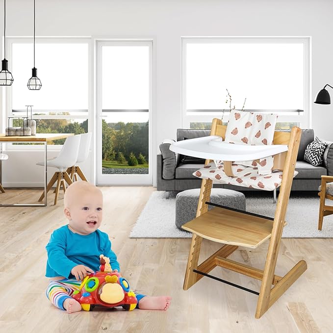 for Tripp Trapp High Chair Cushion, Soft and Comfortable for Tripp Trapp High Chair Cushion, for Tripp Trapp Cushion Set Makes It Safer and More Comfortable for Baby to Sit On (Little Bear)