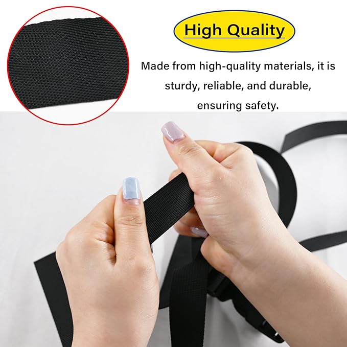 2-Point Harness Straps Belt for Child High Chair,Adjustable Harness Straps Replacement Strap for High Chair/Pushchair/Stroller(Black)