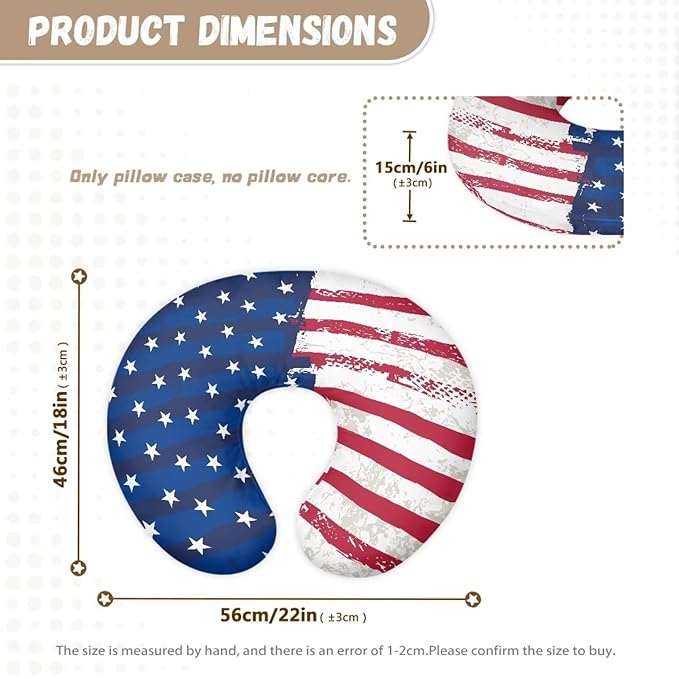 USA Flag Breastfeeding Pillow Cover Breastfeeding Nursing Pillow Slipcovers Super Soft Stretchy Replaceable Pillow Cover Slipcover