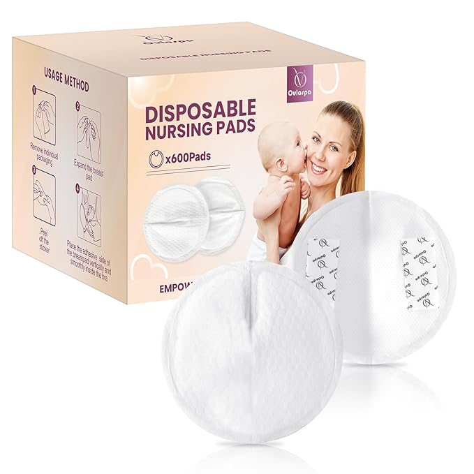 Ultra-Absorbent Disposable Nursing Pads,Super Soft & Breathable Breast Pads,Make The Breasts Light and Stay Dry,Breastfeeding Essentials for Moms,600Count