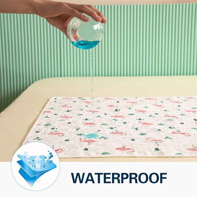 Baby Portable Diaper Changing Pad,Waterproof Changing Mat,Soft Comfortable,Foldable Travel Pad,Toddler Essentials Must Haves,Newborn Shower Gifts(2 Pcs-27"x35")