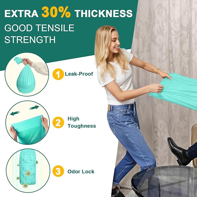4 Pack Adult Diaper Liner Refills,Diaper Pail Refill Bags Compatible with Janibell Akord 280 slim Model Adult Diaper Disposal System Powerful Odor Resistant,Plant Scent (NOT Compatible with 330 pail)
