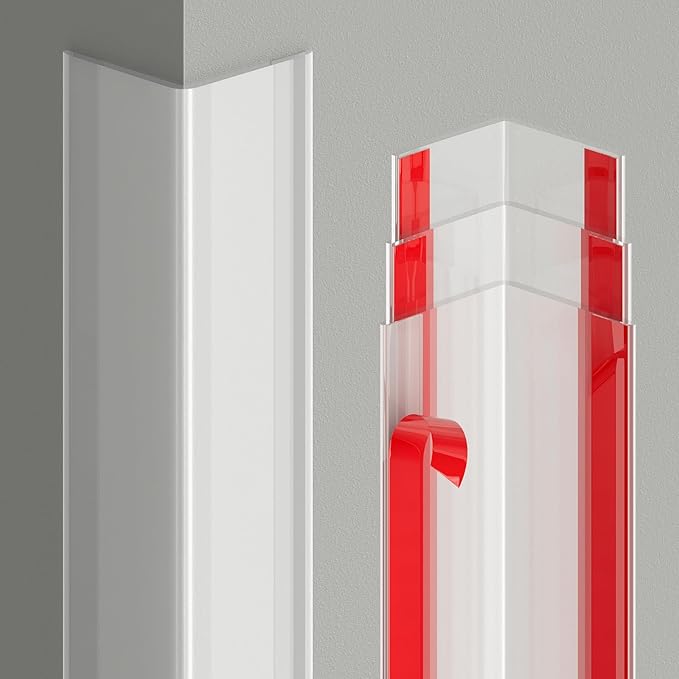 Wall Corner Protector, 4PCS Clear Self-Adhesive Corner Guards for Walls, Furniture, Door, Table & Stairs, Edge Protector, Scratch Prevention & Easy to Install (31.5inx1.18in/80cmx3cm)