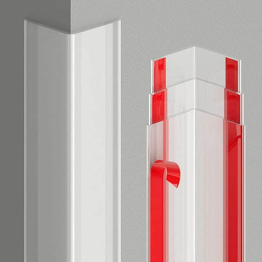 Clear Corner Guards for Walls, 4PCS Wall Corner Protector,Corner Guard for Edge Protect,Plastic Corner Protectors for Walls Prevent Scratch,Easy to Install (35.4inx1.18in/90cmx3cm)