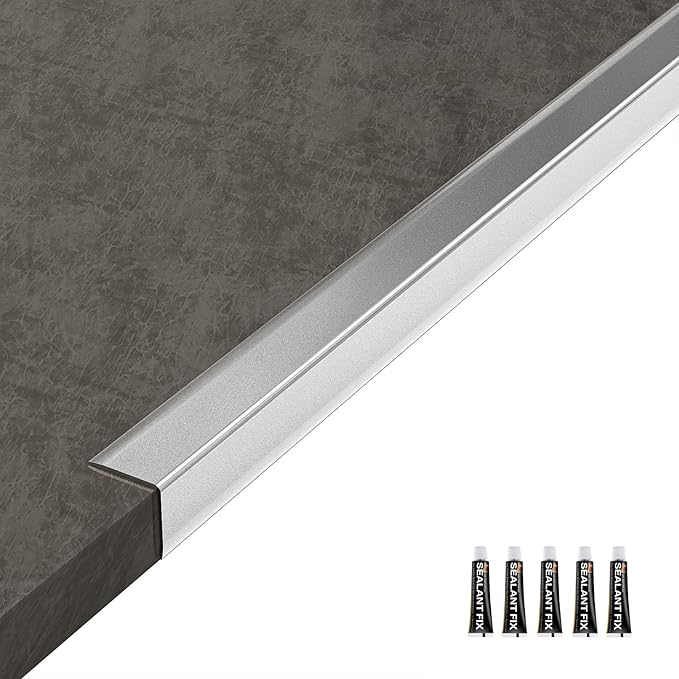 Metal Wall Corner Protector, Aluminum Corner Guards, Décor for Edge of Door Window Table Furniture Cabinets Fireplaces Tile Trim Edging, Size 35.5" L x 0.75" W (5 Pack,Silver)