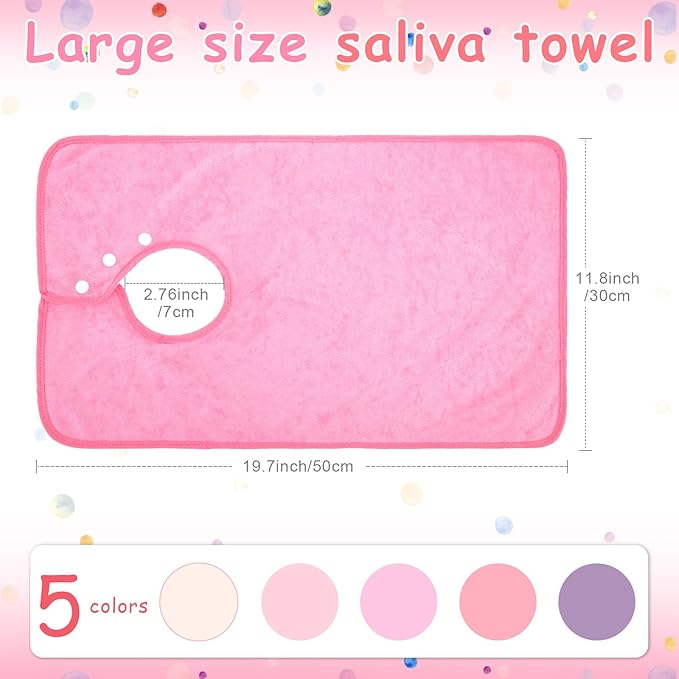 Hercicy Full Coverage Pullover Toddler Baby Bibs Terry Cloth Bibs with Snap Button for 0-4 Years Unisex Feeding Drooling