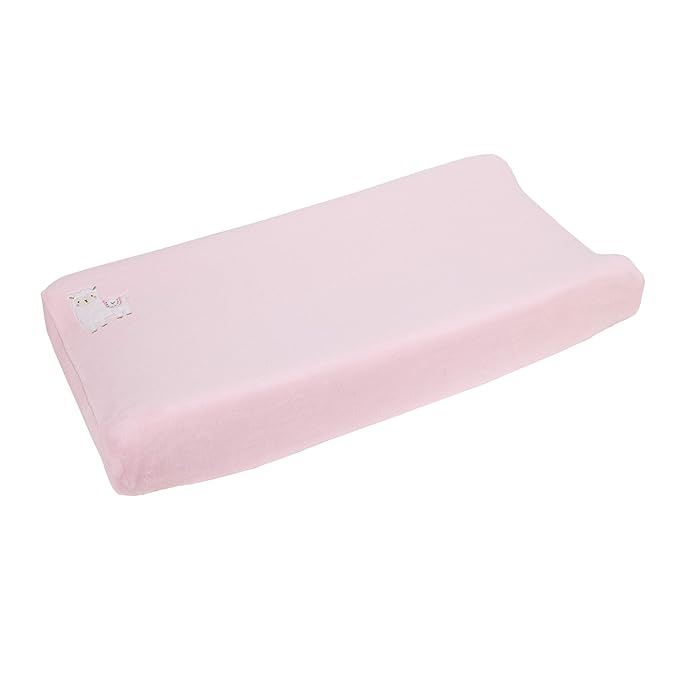 Little Love by NoJo Sweet Llama & Butterflies Pink Super Soft Changing Pad Cover, Pink, Ivory