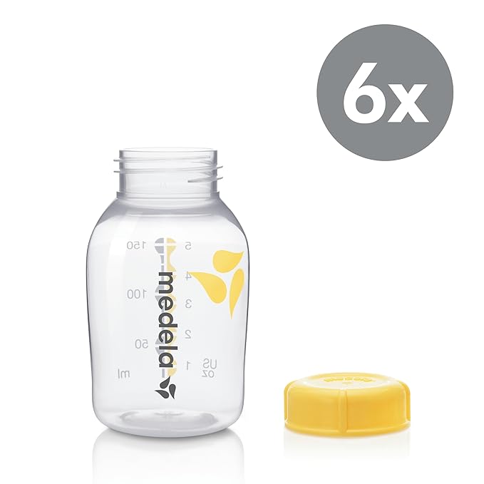 Medela PersonalFit Flex Replacement Membranes, 2-Pack, Compatible with Pump in Style MaxFlow & Breast Milk Collection and Storage Bottles, 6 Pack, 5 Ounce Breastmilk Container