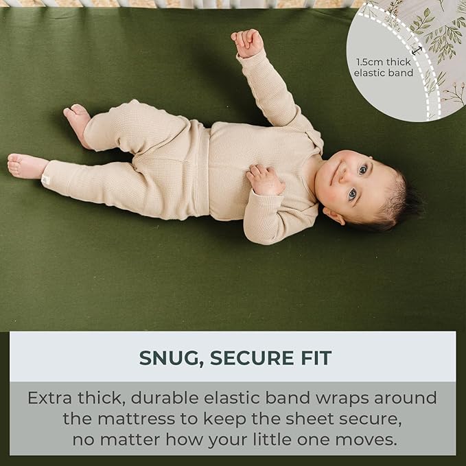 Pobibaby - 2 Pack Premium Fitted Baby Girl Crib Sheets for Standard Crib Mattress - Ultra-Soft Cotton Blend, Safe and Snug, and Stylish Floral Crib Sheet (Safari)